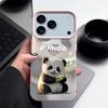 Милый Чехол с Рисунком Панды для iPhone 17 Pro Max Funda iPhone 16 Pro Max 15 14 13 12 11 Air 16E Силиконовый Чехол с Текстурой Кожи