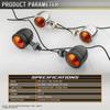 2pcs Motorcycle Turn Indicator Mini Round Motorcycle Running Lights for Rear and Head Turn Daytime Motorcycle Running Lights