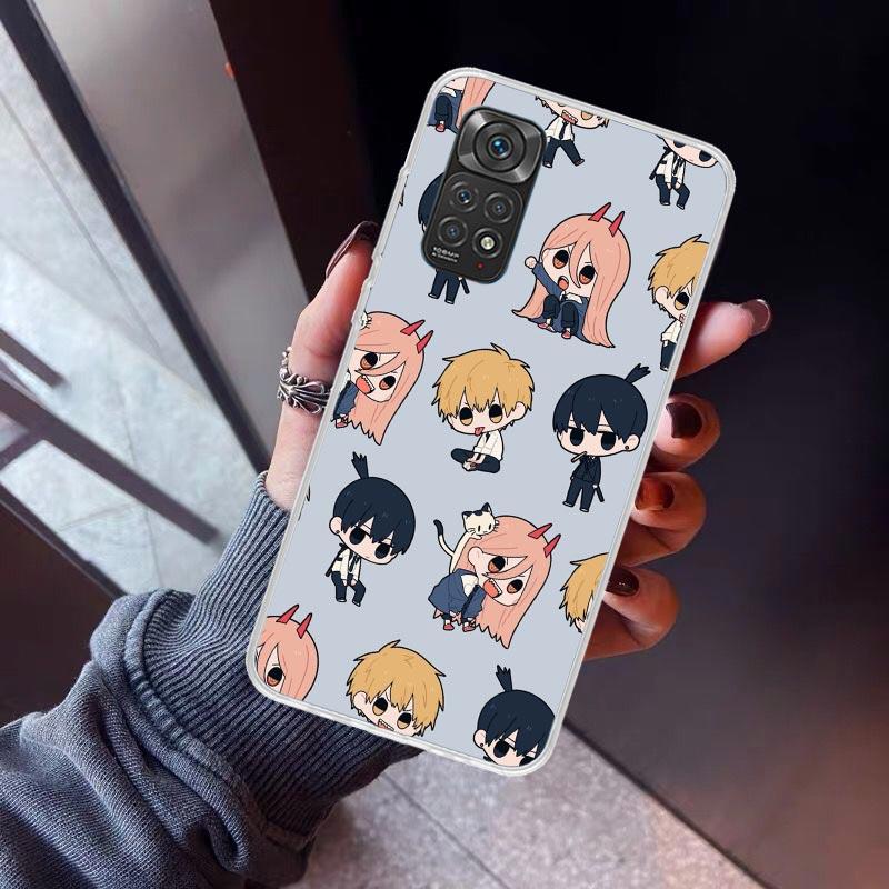 C-Chainsaw Mans Cute Phone Case For Xiaomi Poco X5 X6 X7 Pro F7 Ultra M7 Redmi 15C 15 13C 13 12C 12 10 10C 10A 9 9C 9T 9A Cover