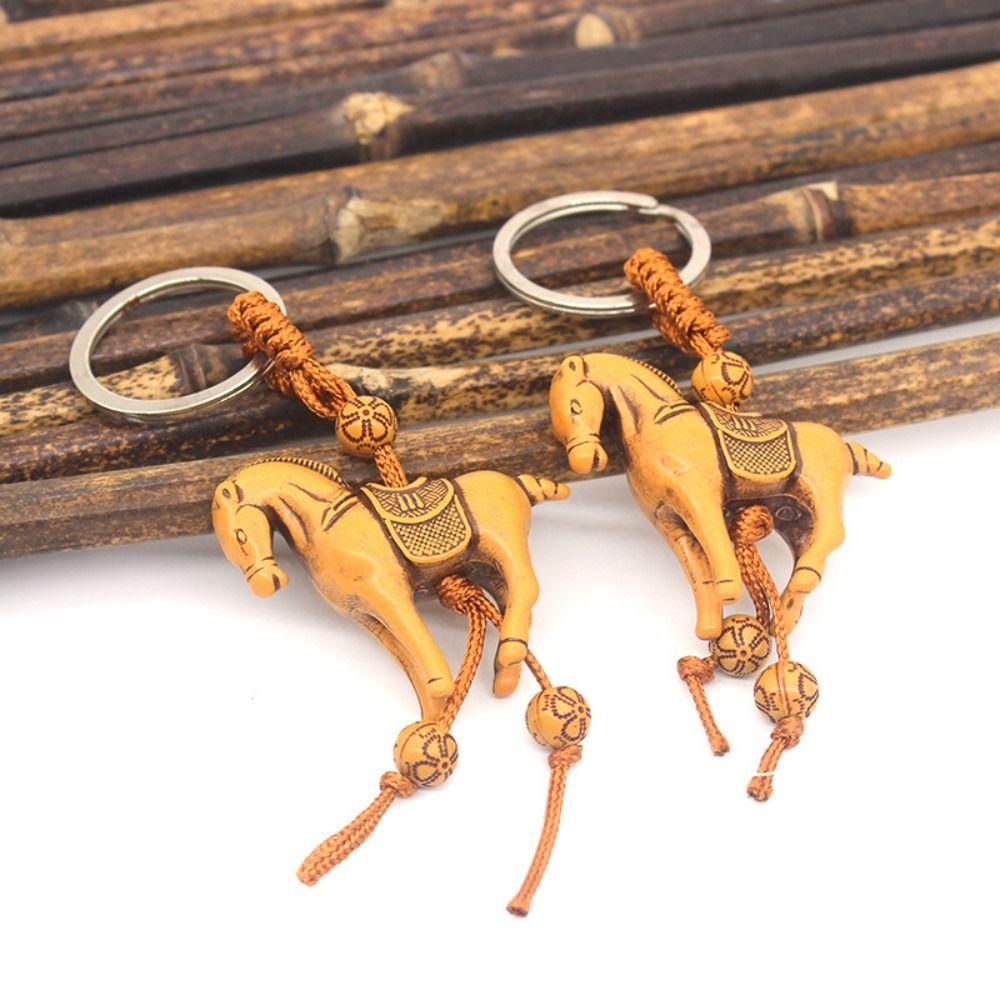 Pendant Kids Toy Bag Charm Lucky Horse Keychain Weaving Key Chains Lucky Horse Keyring Key Holder
