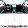Interior TPU Film For Tesla Model 3 Highland 2024-2025Transparent Protective Center Console PPF Interior Protective Film