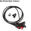 Гидравлический дисковый тормоз Shimano MT420 с органическими тормозными колодками D02S, 4 поршня, 850 мм, 1650 мм, только одна сторона, запчасть для горного велосипеда