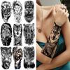 НОВЫЕ Татуировки Временные Водонепроницаемые Татуировки Наклейки Цветы Розы Татуировки Тела Искусство Руки Татуировки Волк Тигр Лев Грудь Татуировки Ноги Для Взрослых