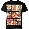 Summer New 3D Digital Printing Japanese Anime One Piece Men's  Round Neck T-shirt Children Street Fashion Leisure Cosplay Top