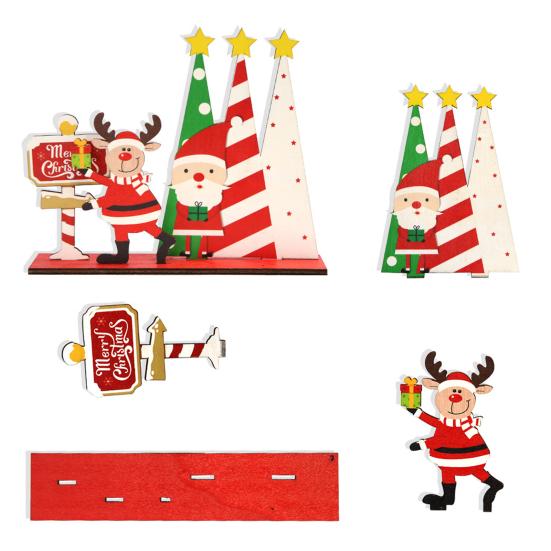 Рождественский знак на стол деревянный снеговик Санта олень елочные украшения веселое рождественское украшение для домашней вечеринки декор своими руками