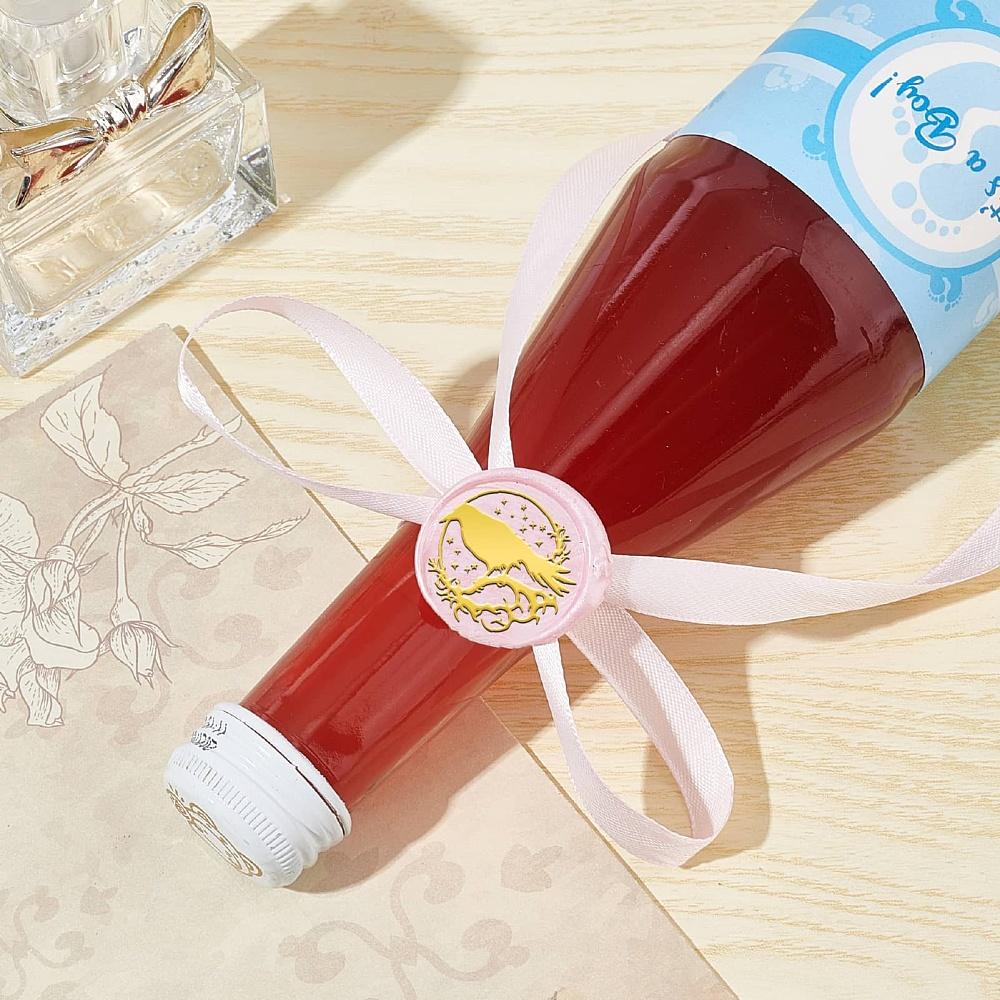 Brass Wax Seal Stamp with Wood Handle for DIY Scrapbooking Raven 25mm