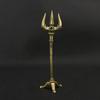 Greek Mythology Poseidon Trident Brass Figurines Desk Decoration with Base Can Stand Sea God Weapon Ornaments Souvenir