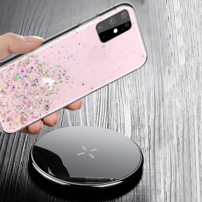 Fashion Bling Case For Samsung Galaxy S25 S24 FE S23 S22 S21 Ultra A56 A36 A26 A55 A35 A54 A34 A24 A55 A35 A15 A05 A53 A13 A51 Glitter Silicone Cover