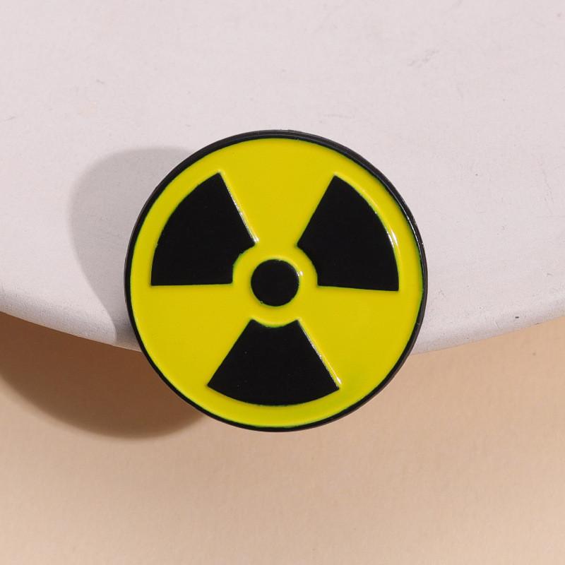 Creative Radiation Geometric Sign Brooch Durable Alloy Pin For Fashionable Accessories
