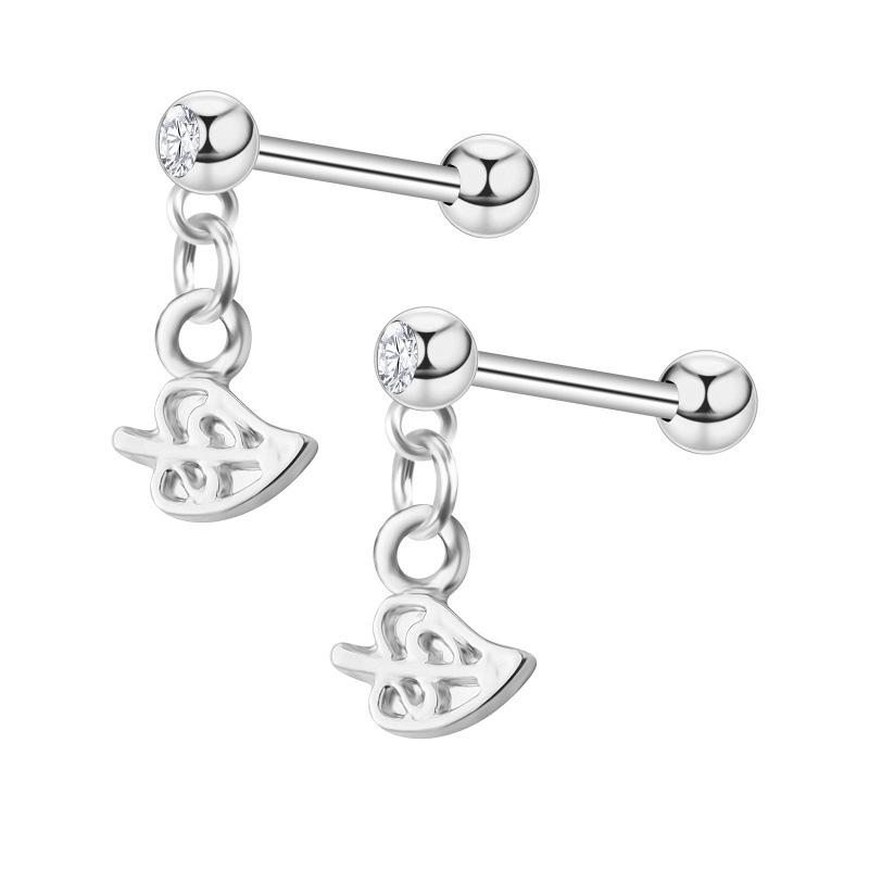 Luxury Metal Leaf and Mushroom Pendant Earrings