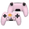 Cute Cat Paw Skin Anti-Slip Silicone Protective Cover Case with 2 Thumb Grips Caps and 1 Sticker Kawaii Accessories Set for PS5 Dual Sense Controller