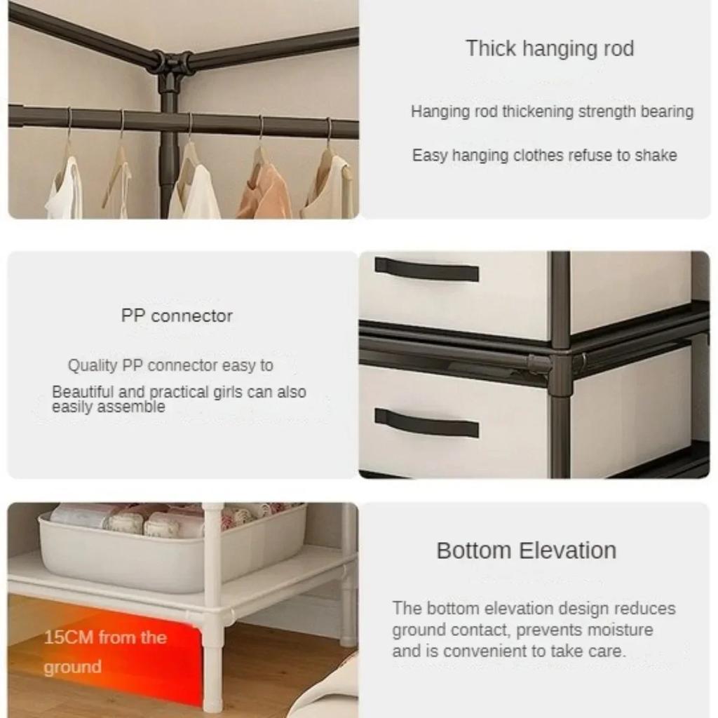 2/3 Tier Corner Coat Rack Bedroom Corner Clothes Rack Bedroom Clothes Stand Organizer Night Table Storage Shelf Clothing Racks