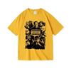 Легенды Золотого Века Хип-Хопа "Parental Advisory Explicit Content" Горчичный Винтажный Оверсайз Футболка с Коротким Рукавом