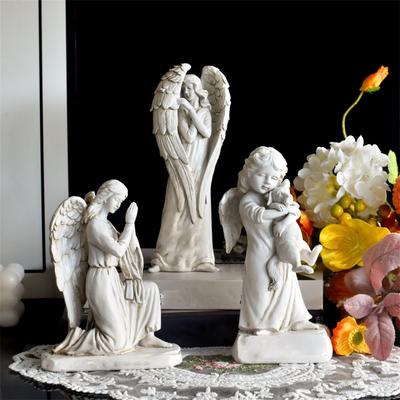 Ангел Полимерная глина Поделки Украшения Статуэтка персонажа Скульптура Домашнее украшение для спальни