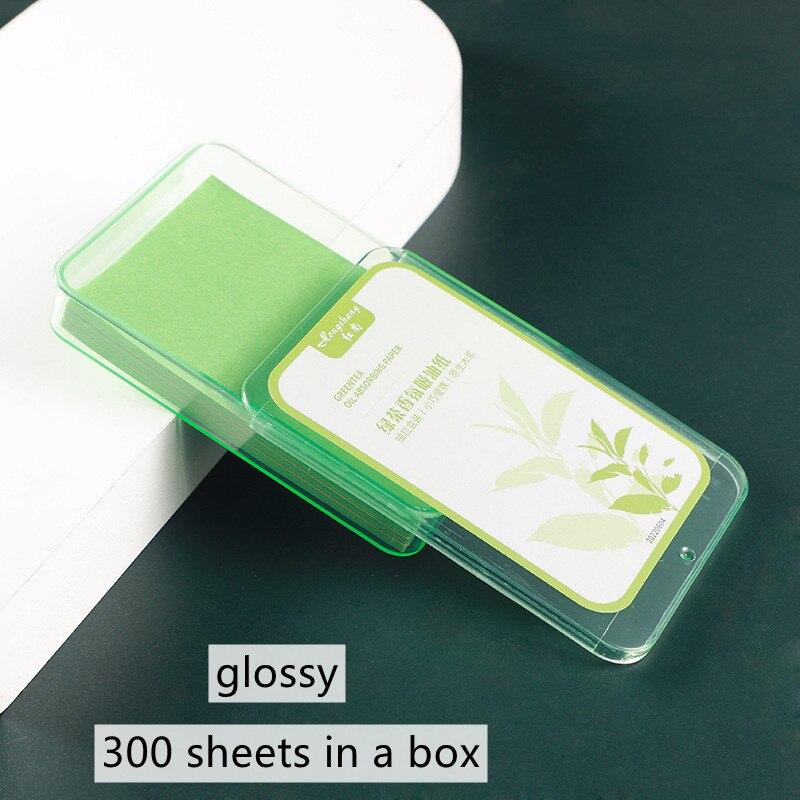 300 шт./кор., переносные впитывающие бумажные салфетки для лица, контроль жирности, впитывающий лист зеленого чая, маття, жирный летний инструмент для чистки лица