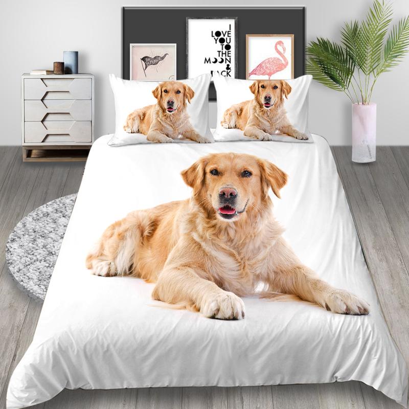 Новая мода Пододеяльник для домашних животных с подушкой для постельного белья Домашний текстиль Модная картина для собак Постельный костюм Высококачественное постельное белье Unqiue Design Пододеяльник