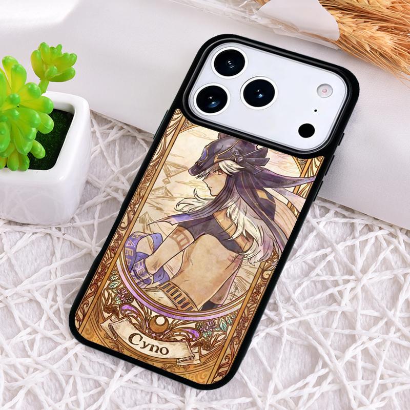 Genshin Impact Cyno Bumper Phone Case for iPhone 17 Air 16 15 11 12 14 13 Pro Max Shockproof Cover