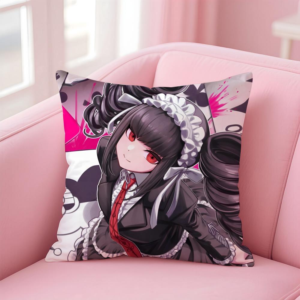 Подушка с принтом аниме Danganronpa Наволочка Короткий плюш Невидимая молния Для комнаты Дивана
