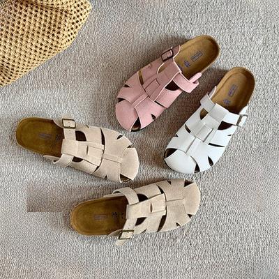 Женские полушлепанцы с перфорированными кроксами на толстой подошве для ношения на улице