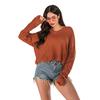 European and American women's clothing autumn and winter loose home V-neck autumn knitted sweater pullover sweater