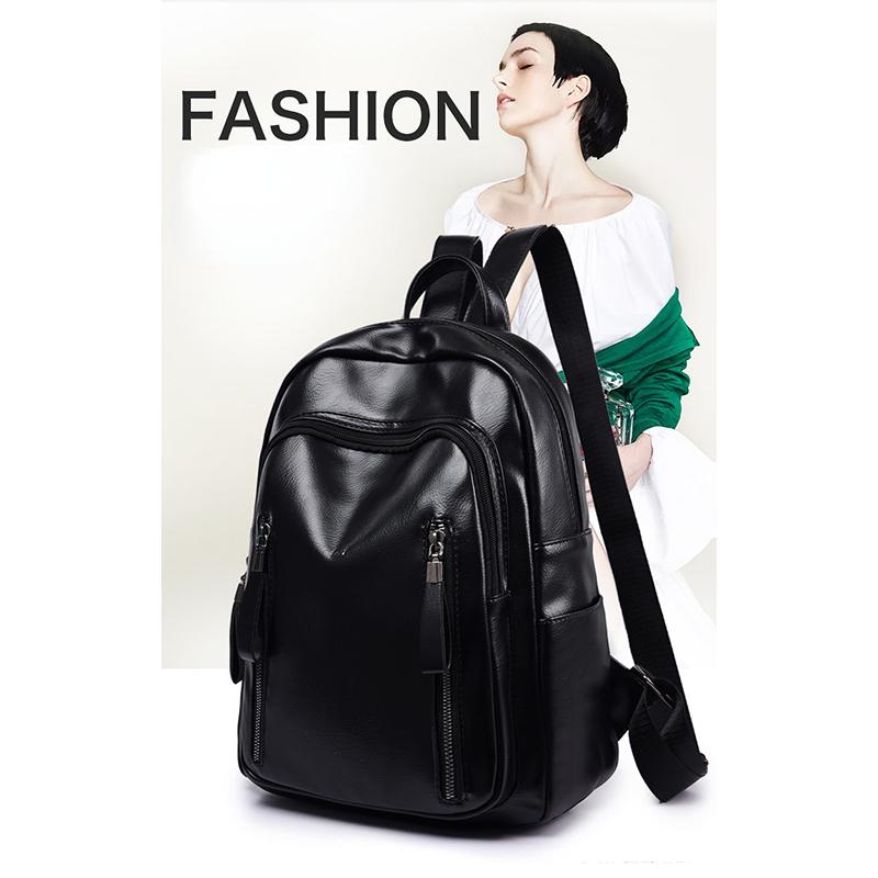 Women's Soft Leather Anti-theft Retro Casual Lightweight Backpack Handbag Travel Daily and Shopping Bag