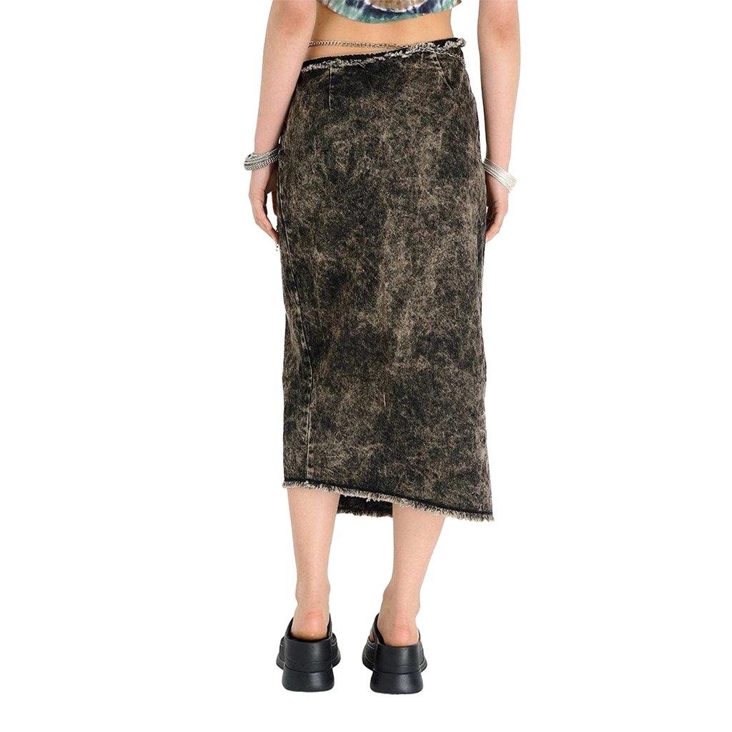 The Ragged Priest Womens/Ladies Rune Denim Relaxed Fit Maxi Skirt