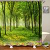 3d Printed Natural Forest Landscape Shower Curtain Waterproof Fabric Waterfall Bathroom Curtains Wall Decoration Large 300x180