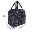 Colorful Cat Silhouettes Cartoon Black Cats Insulated Lunch Bag for Women Office Cooler Thermal Food Box Tote Lunch Boxes