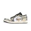 Jordan Air Jordan 1 Jiang Immersed Moon Abrasion Resistant Low top Vintage Basketball Shoes Unisex Black Gold 553558-081(Team1390- )