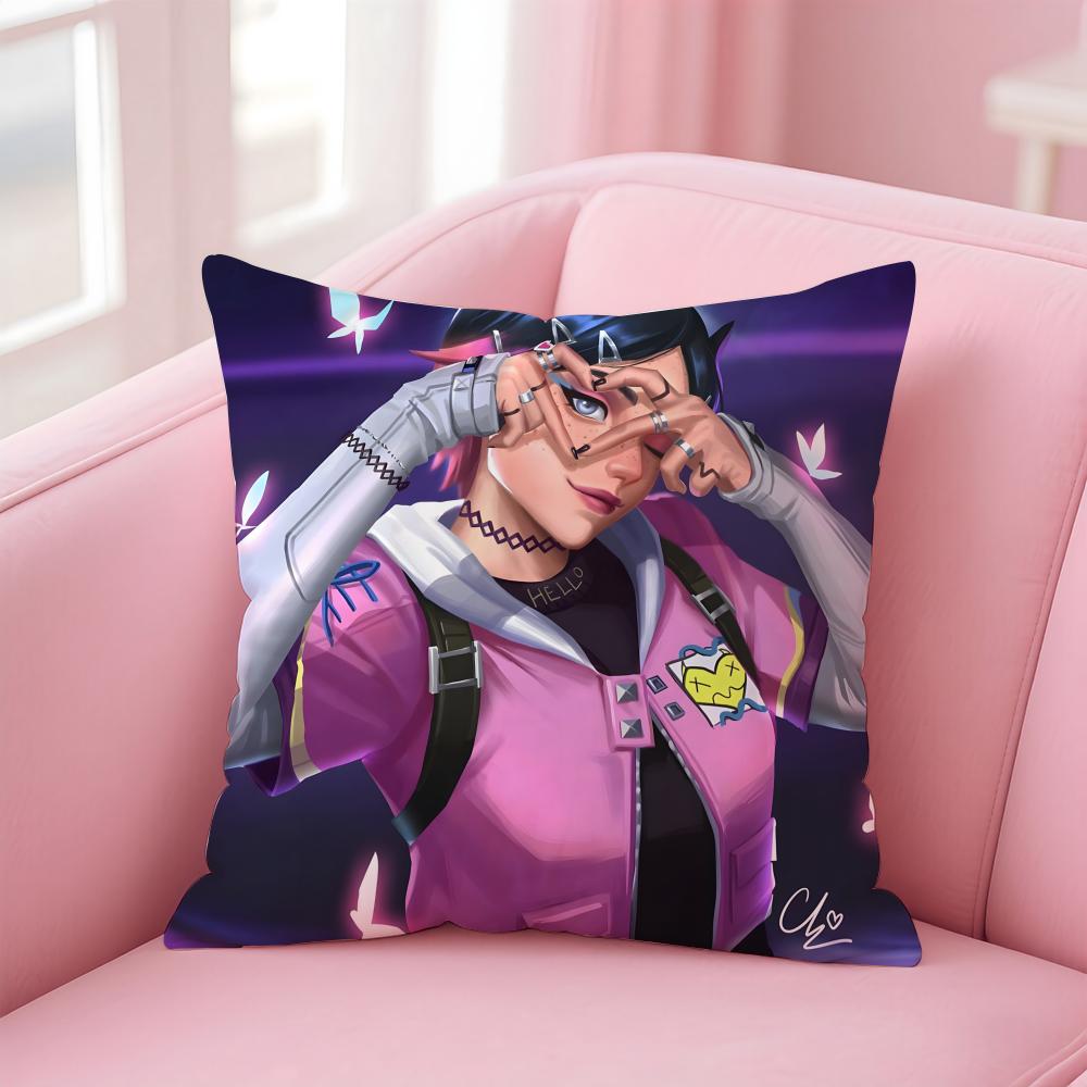 game tactical VVALORANT Cushion Cover Pillow Case Soft Friendly Fabric Concealed Zipper