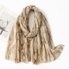 Весенне-летняя новинка бахрома кисточки полиэстер длинный шарф женский популярный цвет принт кешью хлопок и лен длинный шарф