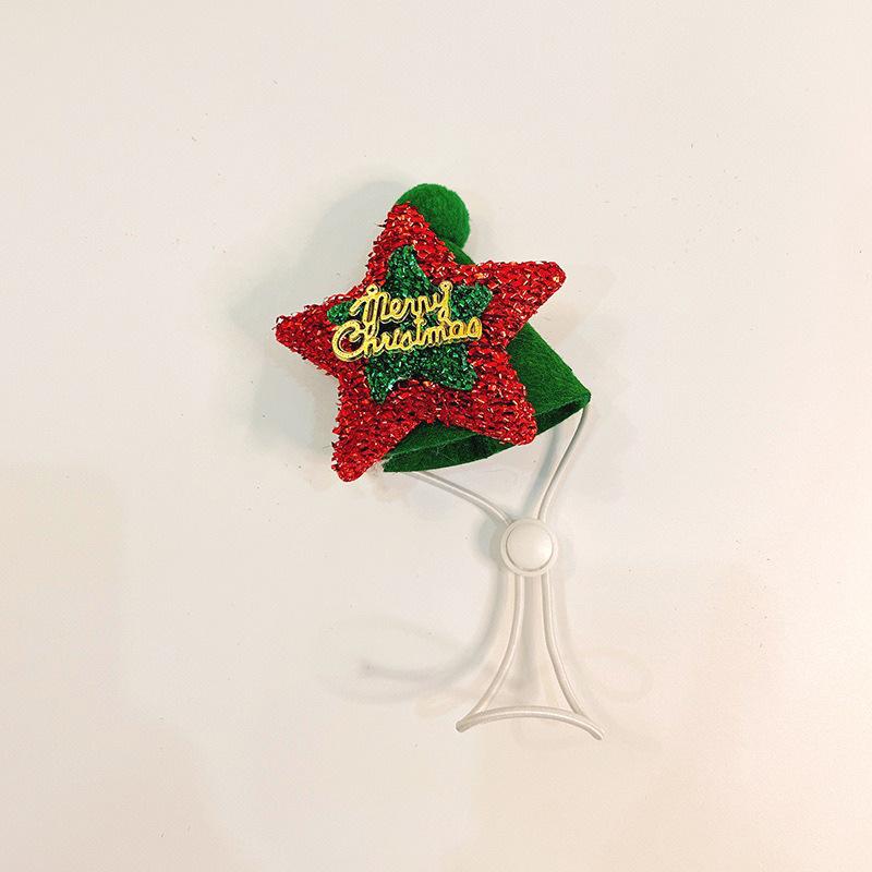 Домашняя кошка Меховой шарик Ошейник Шляпа Лось Галстук Подарок Украшение для собаки Ошейник для маленькой и средней собаки Эластичность Праздничное украшение Рождество