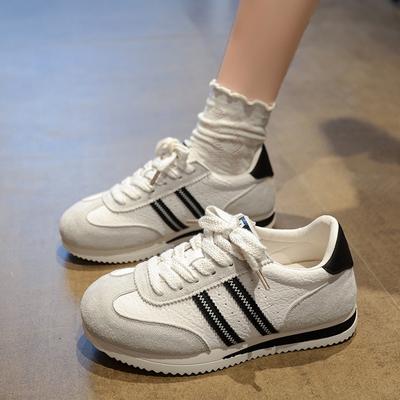 Женские осенние новые маленькие белые туфли на плоской подошве, женская модная универсальная повседневная спортивная женская обувь