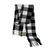 Plaid Black and White Thermal Scarf Men's Autumn and Winter Scarf Simple Trend Imitation Cashmere Shawl