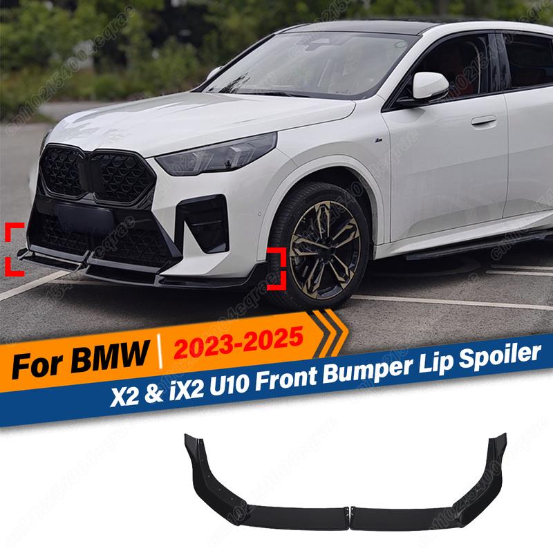 Для BMW X2 & IX2 U10 2023 2024 2025 Автомобильный Передний Бампер Губа Спойлер Разделитель Внешние Автозапчасти Защита Аксессуары Комплект Обвеса Диффузор