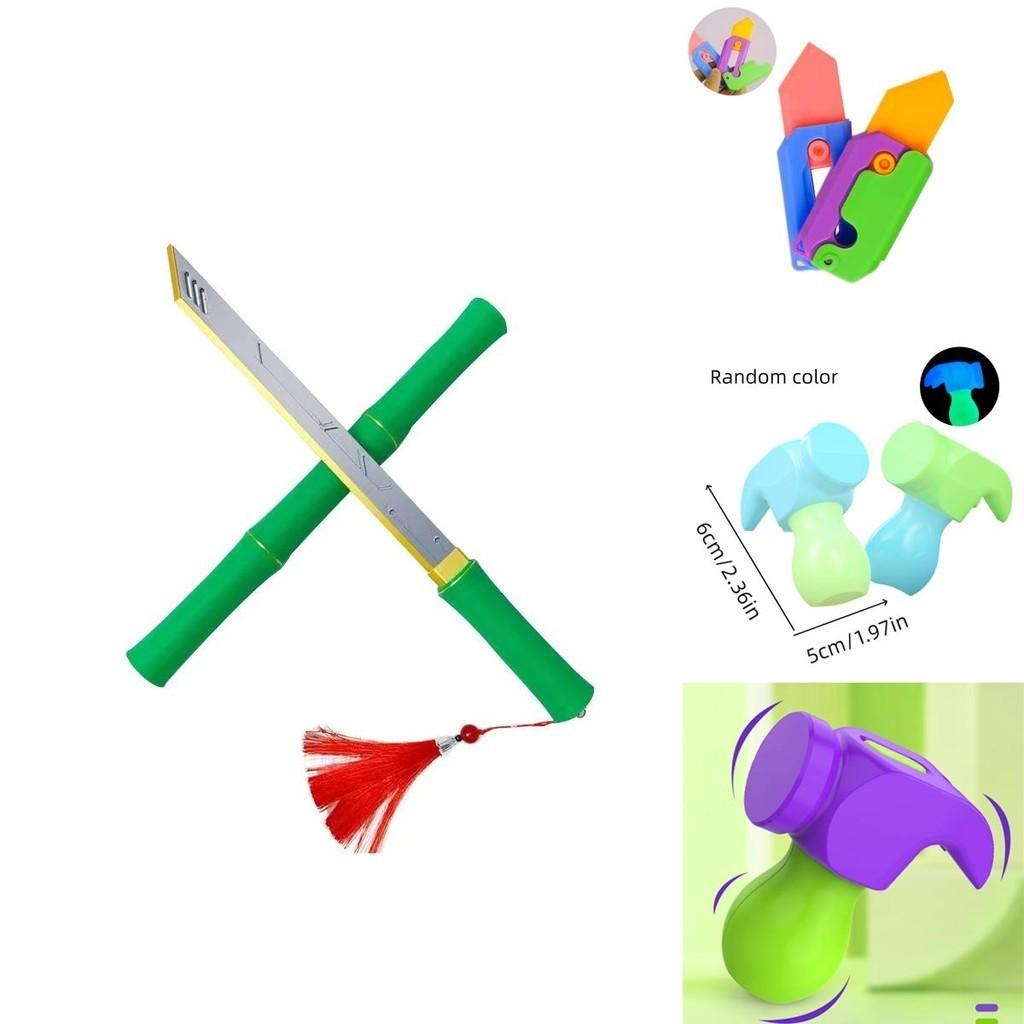 Гравитационный нож-морковь с 3D-дизайном, светящийся нож-бабочка, яркий нож-морковь с принтом и ночной светильник-морковь