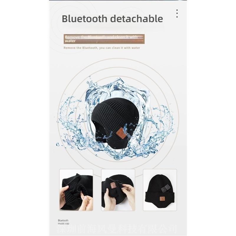 Беспроводная Bluetooth 5.4 Музыкальная Шапка-Бини, Водонепроницаемая IPX4 Стерео Наушники-Кепка, Поддержка Громкой Связи, Зимний Наружный Головной Убор