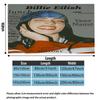 1PC Billie Eilish Custom Name Patterned Flannel Blanket Suitable For All Seasons for Home Decor Warmth and Comfort Gifts Holiday Present