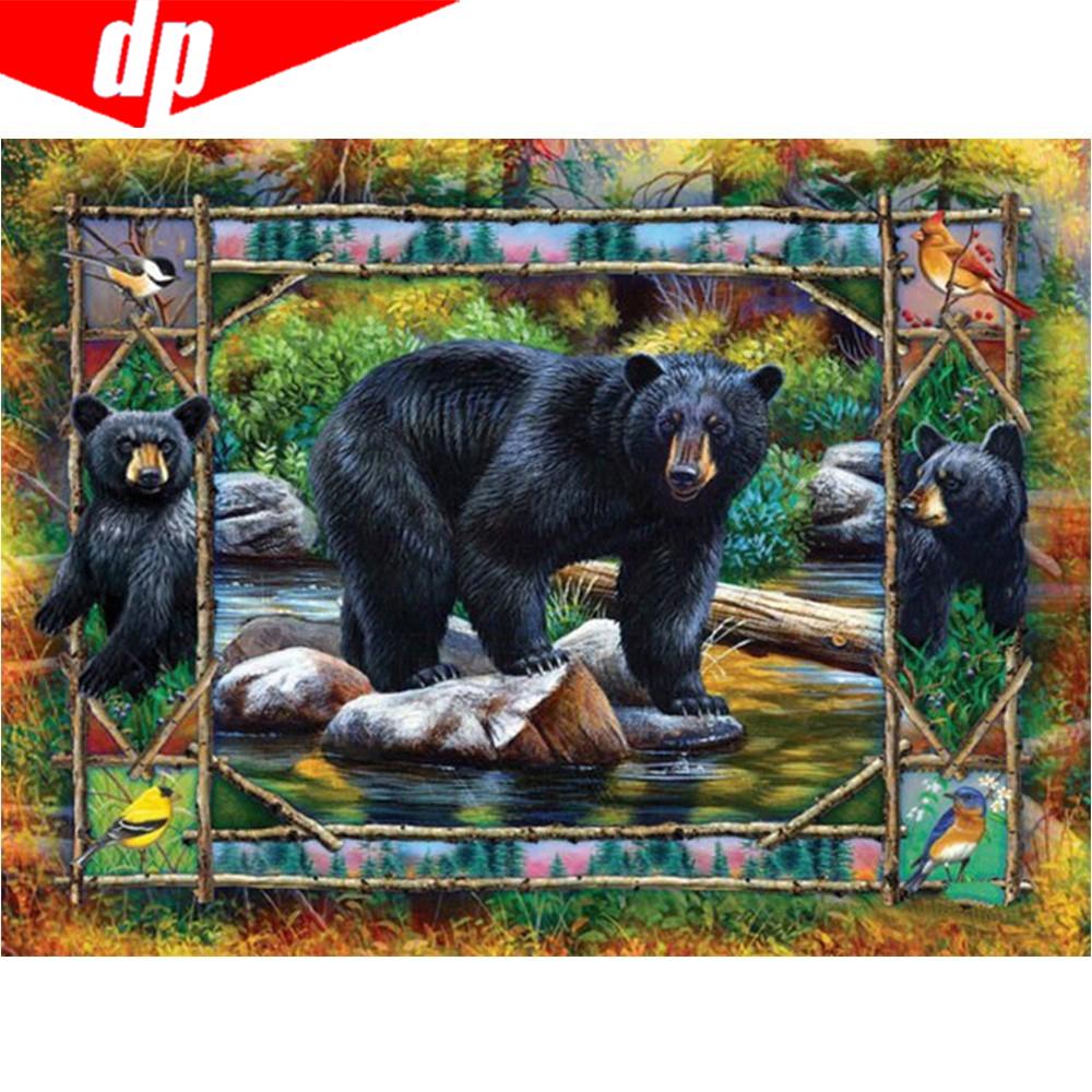 Diamond Painting Bear Rhinestone Mosaic Animal 5D DIY Diamond Embroidery