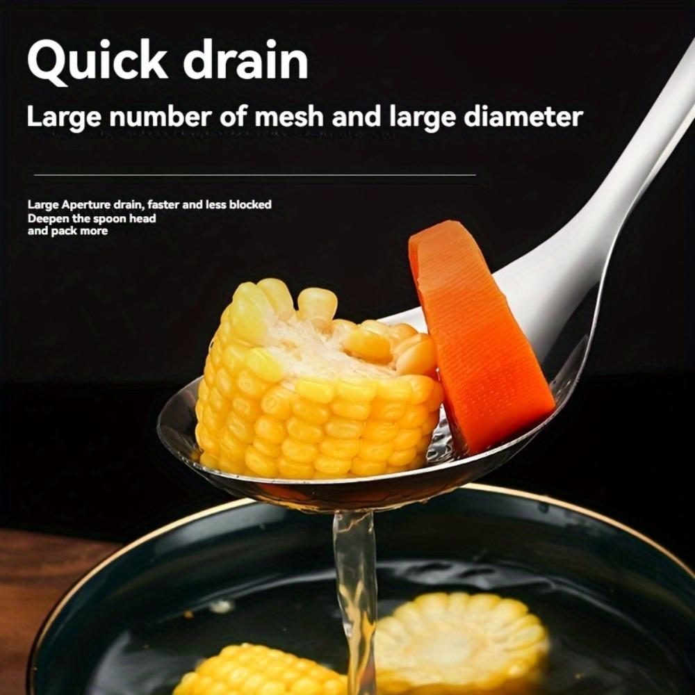 Кухонная ложка-сито из нержавеющей стали, подходит для пельменей, лапши и кастрюль, прочные инструменты для хранения продуктов, кухонный инструмент