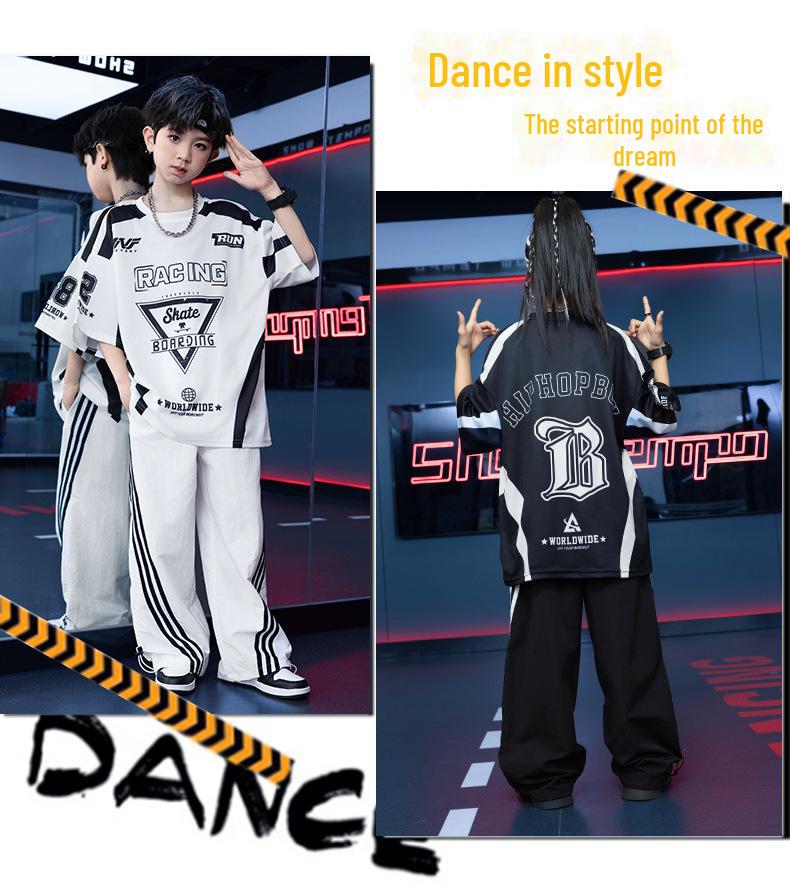 Hip Hop Kids' Fashion: Trendy Boys & Girls Dance T-Shirt for Spring/Summer