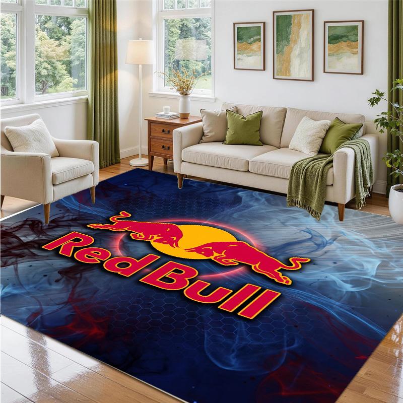 Кристально-бархатный ковер с дизайном Red Bull Racing, мягкий декоративный коврик для спальни, прихожей