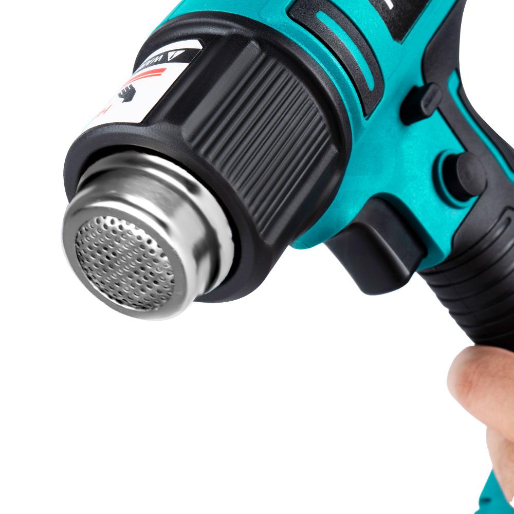 Yofidra 550℃ Electric Heat Guns Heat Hot Air Gun 2 Gears Wind Speed 6 Gear Optional LED Display Cordless Rechargeable Heat Gun for Makita 18V Battery