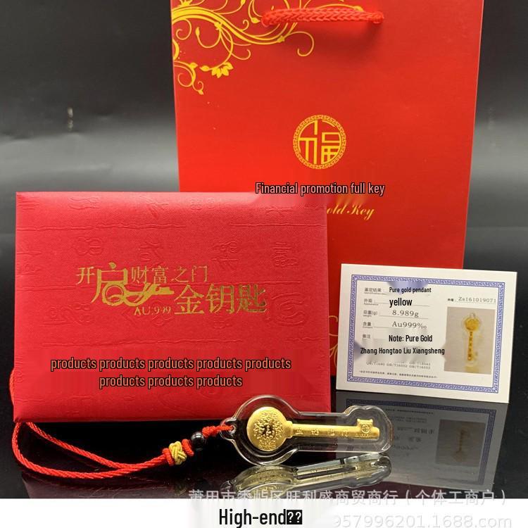 Кулон 'Благословение Богатства' из чистейшего золота 999 пробы с подарочной коробкой - Красная Акция
