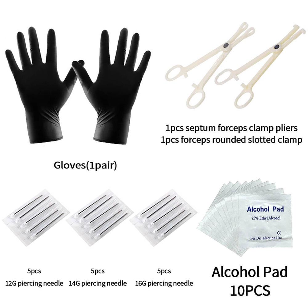 89-Piece Stainless Steel Piercing Set: Eyebrow, Lip, Nose, Horseshoe, and Belly Button Rings