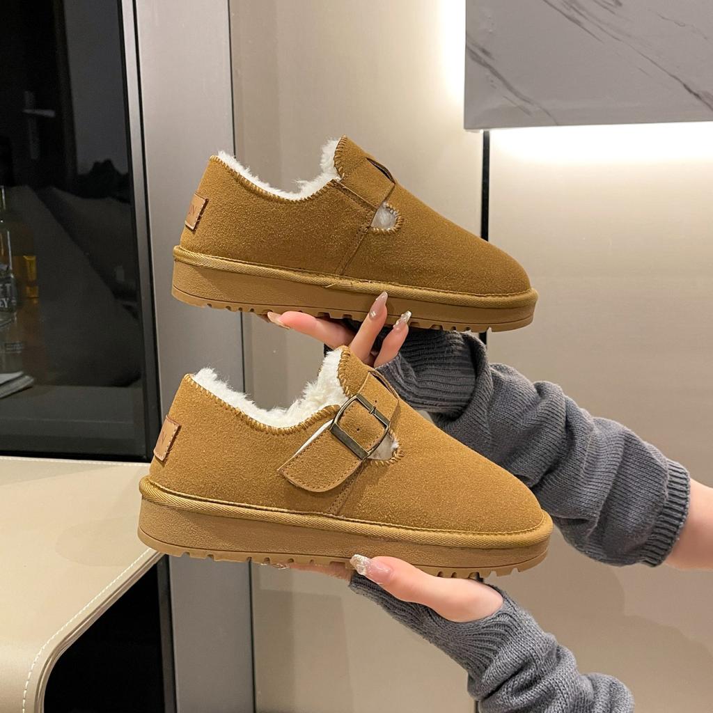 Ladies Snow Boots Chunky Loafers Female Shoes Round Toe Platform Elegant And Fashion Boot Stylish Offer Low Price Y2k Sale