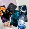 Мультяшный Милый Кот Для Samsung A41 A35 A34 A33 A32 A25 A24 A23 A21s A06 A05 A04 A03 Note 10 20 Ultra 5G Черный Чехол для Телефона