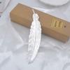 Retro Metal Feather Bookmark Ins Bookmark Feather Pendants Bookmark  Photography Tools
