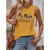 2024 New Women's Crew Neck Tank Top Leopard Print And Love Print Women's Tank Top Street Fashion Women's Casual Tank Top