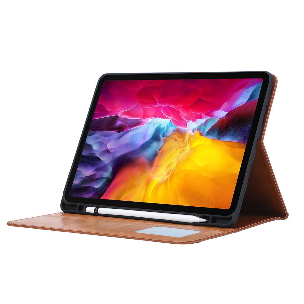 Деловой кожаный кошелек-книжка для планшета для iPad Pro 11 дюймов 2024 Air 11 2025 A16 Подставка Держатель для ручки Чехол-книжка Отделение для карт Сумка